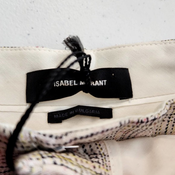 Isabel Marant Women's Oceyo Linen Silk Trouser Pants Plaid Size 2 NWT - Picture 5 of 9